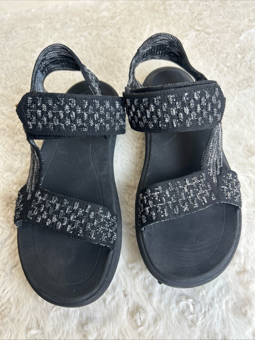 Teva Terra Float 2 Knit Universal Sandals Women’s Sz 5 EU 36 Black Gray Outdoor